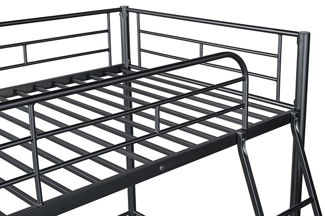 Myles Twin Loft Bed White, Silver & Black - Visions in Furniture (La Mirada, CA)