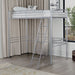 Myles Twin Loft Bed White, Silver & Black - Visions in Furniture (La Mirada, CA)