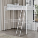 Myles Twin Loft Bed White, Silver & Black - Visions in Furniture (La Mirada, CA)