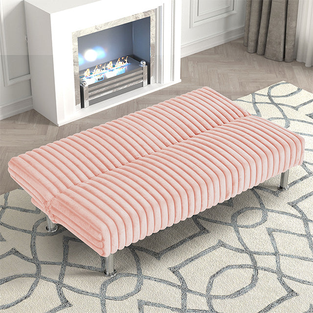 Hinwil Futon Sofa Bed Pink, Beige Grey, & Black - Visions in Furniture (La Mirada, CA)
