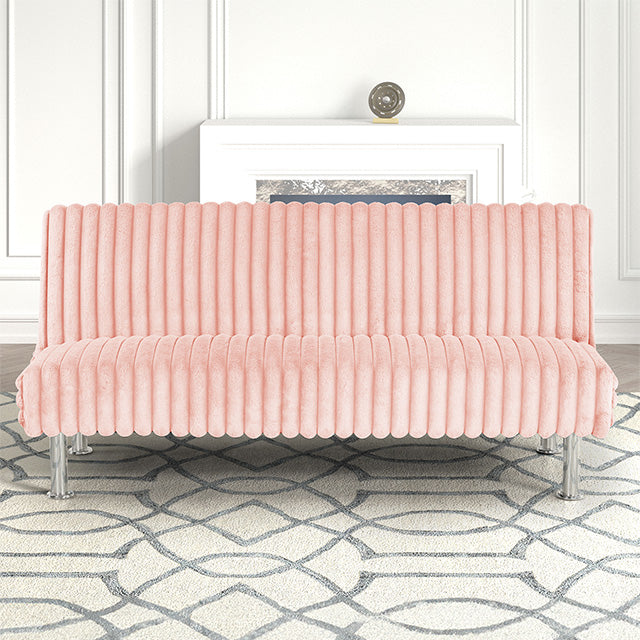 Hinwil Futon Sofa Bed Pink, Beige Grey, & Black - Visions in Furniture (La Mirada, CA)