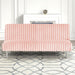 Hinwil Futon Sofa Bed Pink, Beige Grey, & Black - Visions in Furniture (La Mirada, CA)