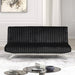 Villeneuve Futon Sofa Bed Black, Pink, & Grey - Visions in Furniture (La Mirada, CA)