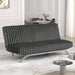 Villeneuve Futon Sofa Bed Black, Pink, & Grey - Visions in Furniture (La Mirada, CA)