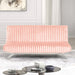 Villeneuve Futon Sofa Bed Black, Pink, & Grey - Visions in Furniture (La Mirada, CA)