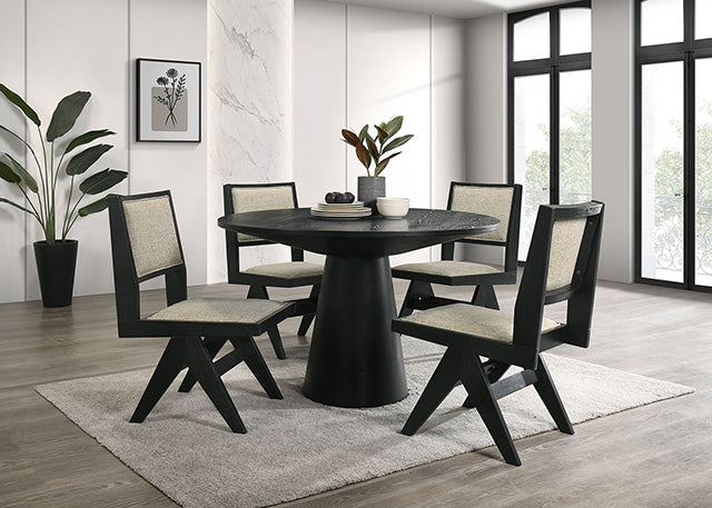 Tottenham 5 Pc Dining Table Set Black - Visions in Furniture (La Mirada, CA)