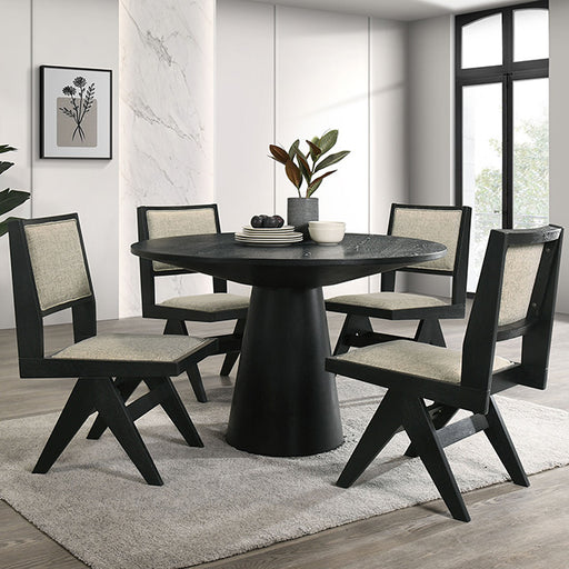 Tottenham 5 Pc Dining Table Set Black - Visions in Furniture (La Mirada, CA)