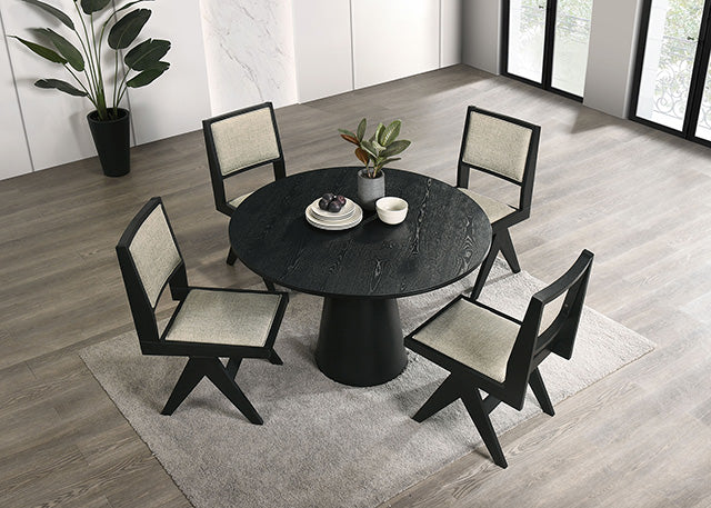 Tottenham 5 Pc Dining Table Set Black - Visions in Furniture (La Mirada, CA)