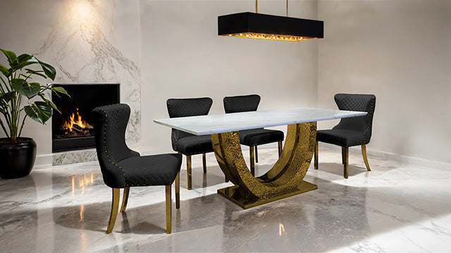 Portanova 7 Pc Dining Table Set - Visions in Furniture (La Mirada, CA)