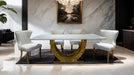 Portanova Gold Chair (2/CTN) - Visions in Furniture (La Mirada, CA)