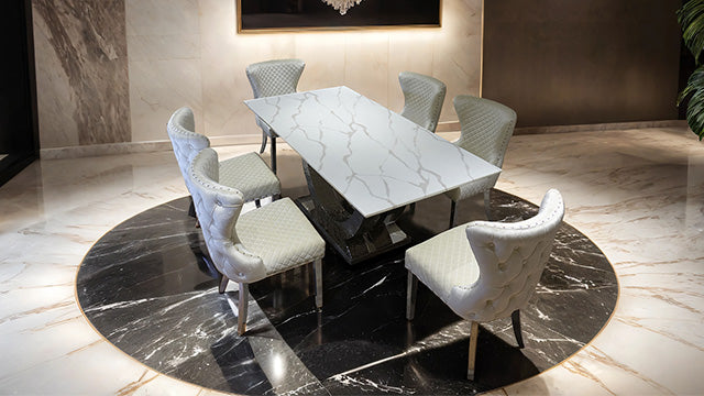 Portanova 7 Pc Dining Table Set - Visions in Furniture (La Mirada, CA)