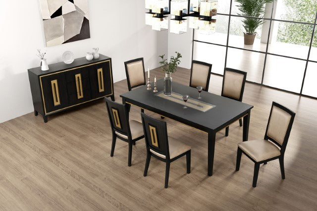 Kenyada 7 Pc Dining Table Set - Visions in Furniture (La Mirada, CA)