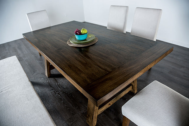Losone Dining Table Set with Bench Rustic - Visions in Furniture (La Mirada, CA)