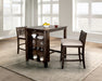 Lescles 3 Pc Counter Ht Set (1 Table + 2 Chairs) - Visions in Furniture (La Mirada, CA)