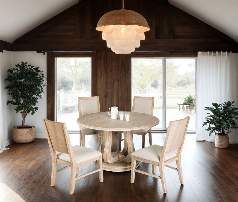 Orbetello 5 Pc Dining Table Set Natural - Visions in Furniture (La Mirada, CA)