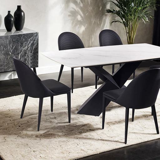 Lenvik 7 Pc Dining Table Set White - Visions in Furniture (La Mirada, CA)