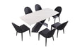 Lenvik 7 Pc Dining Table Set White - Visions in Furniture (La Mirada, CA)