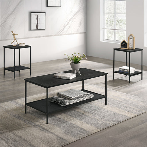 Pallas 3 Pc. Table Set Black - Visions in Furniture (La Mirada, CA)