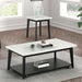 Thisted Rectangle Marble Coffee Table w/ Casters - Visions in Furniture (La Mirada, CA)