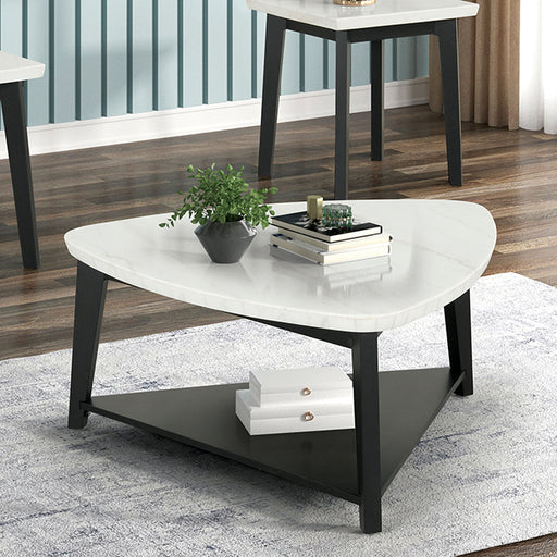 Thisted Triangle Marble Coffee Table - Visions in Furniture (La Mirada, CA)
