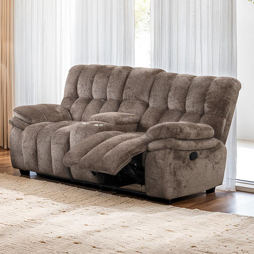 Hieronymus Manual Loveseat Brown - Visions in Furniture (La Mirada, CA)