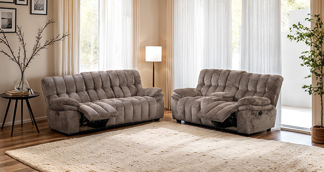 Hieronymus Manual Loveseat Brown - Visions in Furniture (La Mirada, CA)