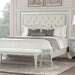 Stella Mia E.King & Queen Bed White & White - Visions in Furniture (La Mirada, CA)