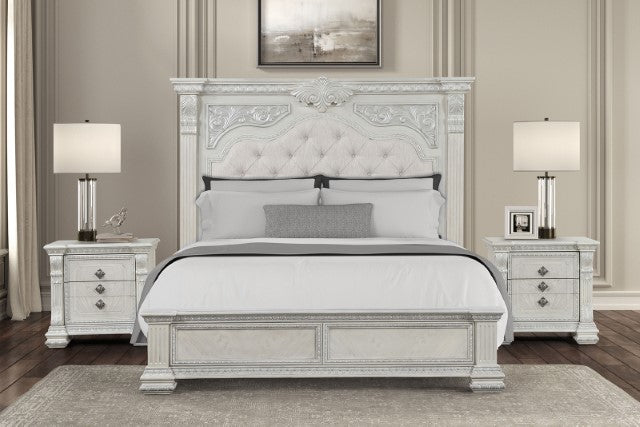 Promenade E.King & Queen Bed Brown & White - Visions in Furniture (La Mirada, CA)