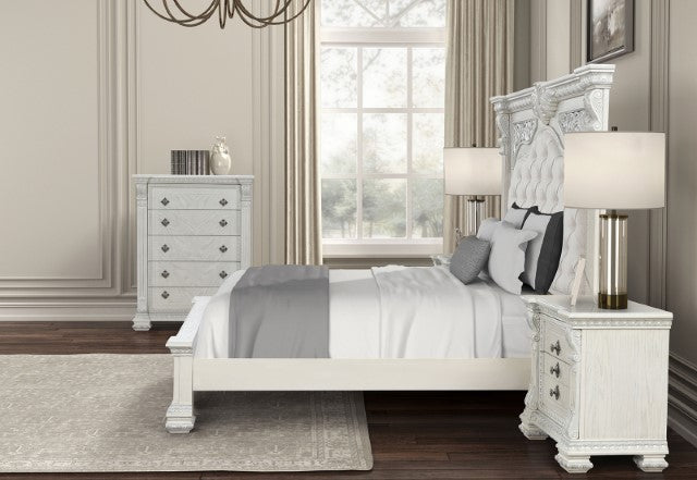 Promenade Bed Dark Brown & White - Visions in Furniture (La Mirada, CA)