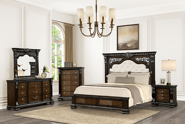 Promenade Bed Dark Brown & White - Visions in Furniture (La Mirada, CA)