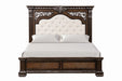 Promenade E.King & Queen Bed Brown & White - Visions in Furniture (La Mirada, CA)
