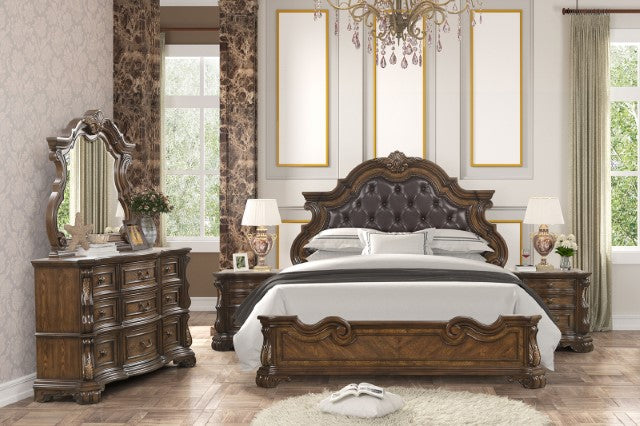 Leovanni 4 Pc Queen Bedroom Set Brown - Visions in Furniture (La Mirada, CA)