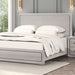 Crowthorne E.King & Queen Bed Grey & White - Visions in Furniture (La Mirada, CA)