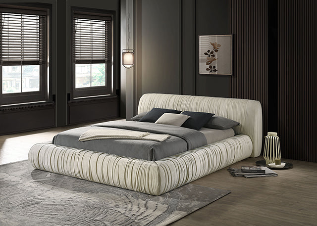 Palmdale Bed Black & Ivory - Visions in Furniture (La Mirada, CA)