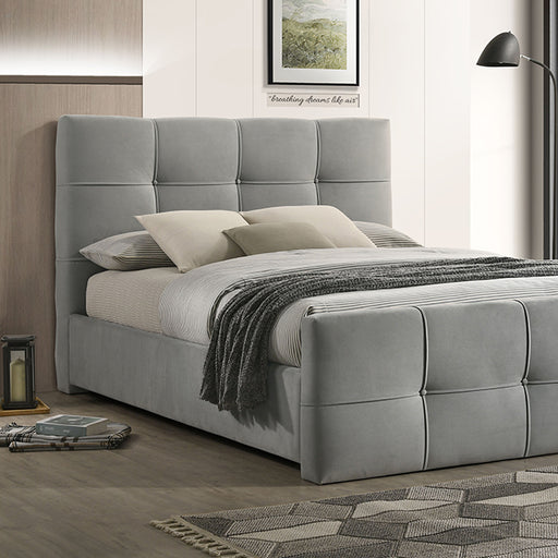 Merced Bed Gray & Ivory - Visions in Furniture (La Mirada, CA)