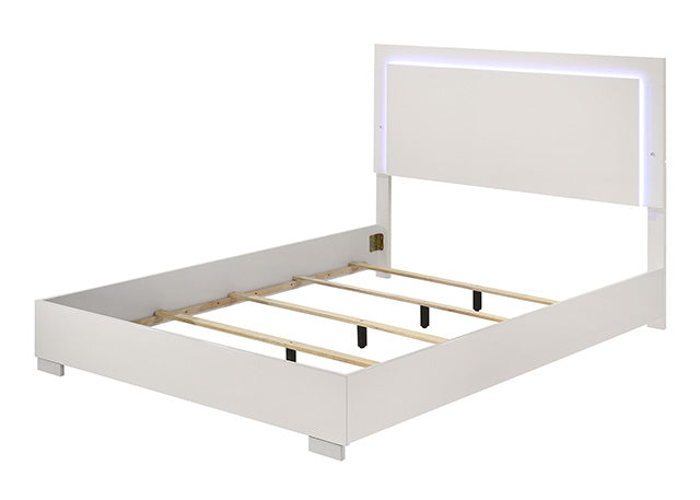 Sinistra Bed Beige, Black, White - Visions in Furniture (La Mirada, CA)