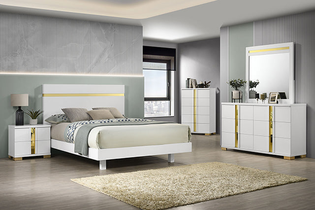Lillestrom E.King, Queen, Full, & Full Bed Black & White - Visions in Furniture (La Mirada, CA)