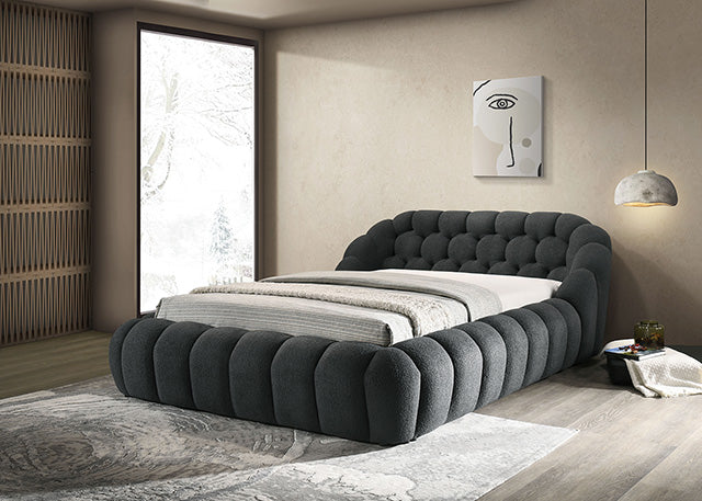 Newquay Bed Black, White, & Gray - Visions in Furniture (La Mirada, CA)