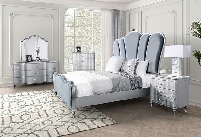 Melodi Parc Bed Black & Silver - Visions in Furniture (La Mirada, CA)