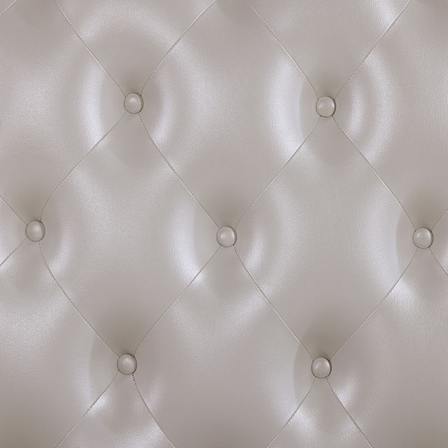 Ventresca Bed White & Chrome - Visions in Furniture (La Mirada, CA)