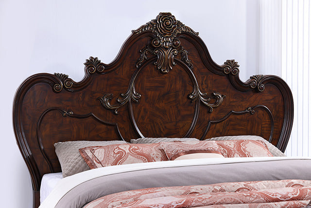 Roselli E.King & Queen Bed White & Chrome - Visions in Furniture (La Mirada, CA)