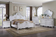 Roselli Bed Chrome & White - Visions in Furniture (La Mirada, CA)