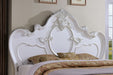 Roselli E.King & Queen Bed White & Chrome - Visions in Furniture (La Mirada, CA)