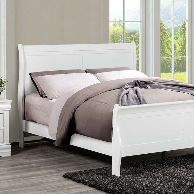 Louis Philippe Bed Black, White, & Cherry - Visions in Furniture (La Mirada, CA)