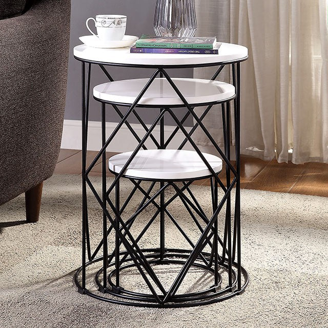 Madyson 3 Pc. Nesting Table - Visions in Furniture (La Mirada, CA)