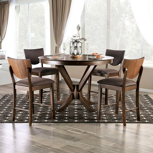 Marina 5 PC Dining Table Set Walnut - Visions in Furniture (La Mirada, CA)