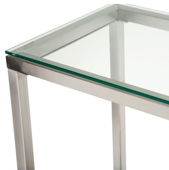 AICO Furniture Diversey ConsoleTable with Glass Top - Visions in Furniture (La Mirada, CA)