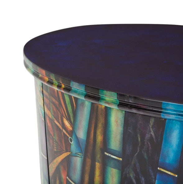 AICO Furniture Illusions 3 Drawers Oval Cabinet - Visions in Furniture (La Mirada, CA)
