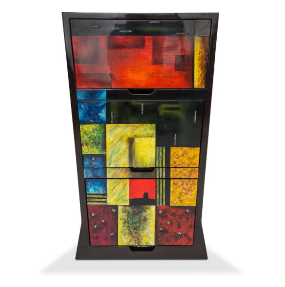 AICO Furniture Illusions 3 Drawers V Shape Storage Chest - Visions in Furniture (La Mirada, CA)