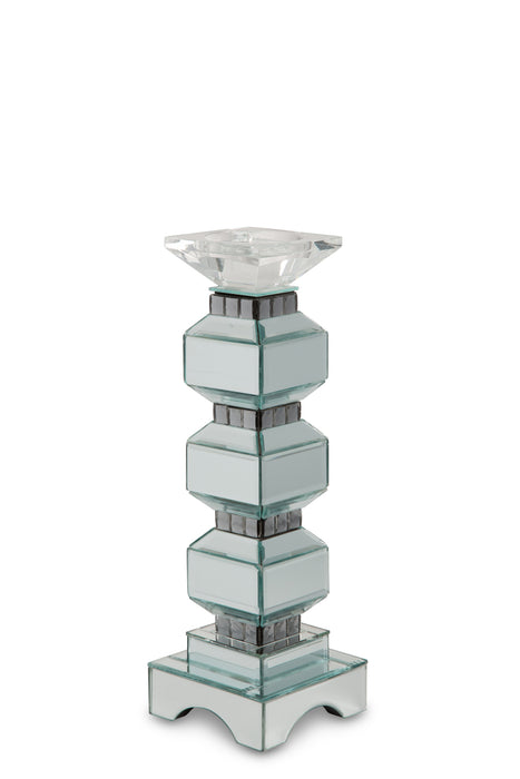 AICO Montreal 3-Tier Mirrored Candle Holder w/Crystal Accents (2/pack) - Visions in Furniture (La Mirada, CA)